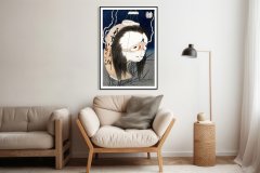 Zakito Posters Plakat 59,4x84,1 cm Duh z laterno, Iwa, Hokusai Japonski Vintage za dnevno sobo