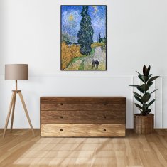 Zakito Posters Plakat 50x70 cm Cesta s cipreso in zvezdo, Van Gogh Vintage
