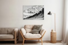 Zakito Posters Slika 100x70 cm Sto pogledov na goro Fuji, Hokusai Vintage za dnevno sobo