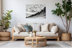 Zakito Posters Slika 100x70 cm Sto pogledov na goro Fuji, Hokusai Vintage za dnevno sobo