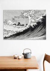 Zakito Posters Slika 100x70 cm Sto pogledov na goro Fuji, Hokusai Vintage za dnevno sobo