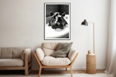 Zakito Posters Plakat 50x70 cm Vintage umetniški | Hipuś | Portret živali v pop art slogu za dnevno sobo