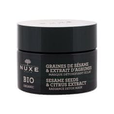 Nuxe Bio Organic Sesame Seeds & Citrus Extract maska za posvetlitev in razstrupljanje kože 50 ml za ženske