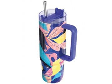 QUOKKA Quokka Vibe Smartgrip, Termo skodelica iz nerjavečega jekla Midnight Forest, 880ml, 40370