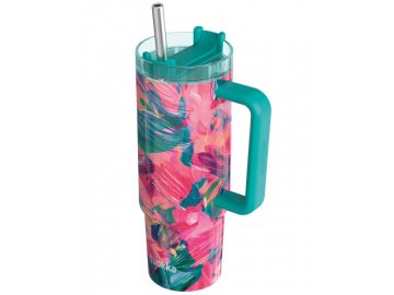 QUOKKA Quokka Vibe Smartgrip, Termo skodelica iz nerjavečega jekla Oil Petals, 880ml, 40371