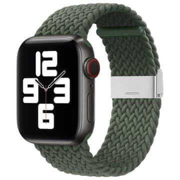 BStrap Nylon Braided pašček za Apple Watch 42/44/45/49mm, green