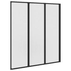 Vidaxl Zložljiva stena za tuš 141 x 132 cm s 3 ploščami