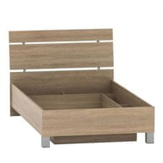 KONDELA Posteljni okvir s prostorom za shranjevanje Luna 120 - hrast