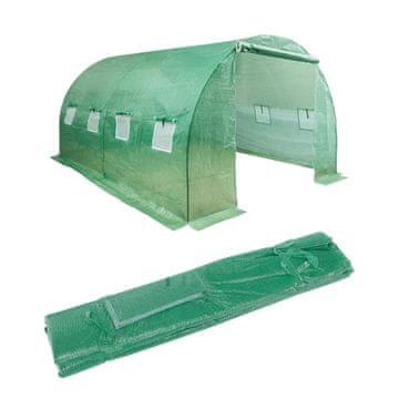 KONDELA Folija za vrtni rastlinjak Felko New Tip 2 250x400x200 cm - zelena