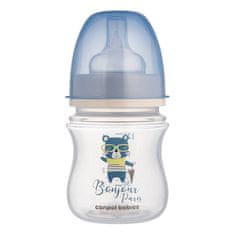 Canpol babies Steklenička s širokim ustjem Bonjour Paris 120 ml modra
