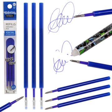 sarcia.eu Vložki za izbrisljiv pisalo, modro izbrisljivo črnilo 0,5 mm KOMPLET 3 KOSOV Colorino