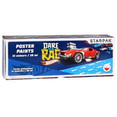 Hot Wheels Hot Wheels Plakatne barve za slikanje, plakatne barve za šolo 12 BARV 20 ml v kozarčkih 3+ 