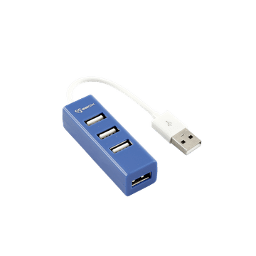 S-box USB HUB H-204 Modra