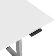 Powerton WPESD1G ogrodje mize, električno nastavljiva višina, razpon 500 mm, sistem proti trčenju, siva, nosilnost 100 kg