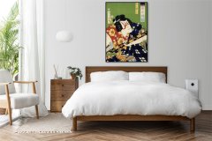 Zakito Posters Plakat 50x70 cm Igralec 2, Kunichika Japonski Vintage za dnevno sobo
