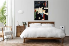 Zakito Posters Plakat 61x91,5 cm Igralec 6, Kunichika Japonski Vintage za dnevno sobo