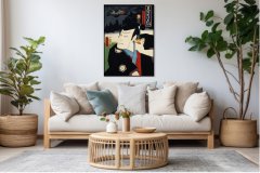 Zakito Posters Plakat 61x91,5 cm Igralec 6, Kunichika Japonski Vintage za dnevno sobo