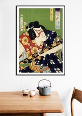 Zakito Posters Plakat 50x70 cm Igralec 2, Kunichika Japonski Vintage za dnevno sobo