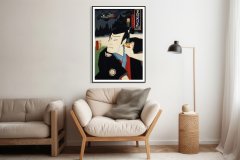Zakito Posters Plakat 61x91,5 cm Igralec 6, Kunichika Japonski Vintage za dnevno sobo