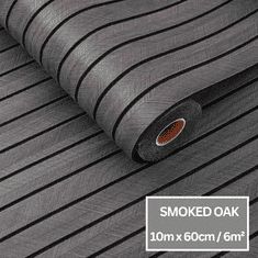 Smania Ojačana samolepilna stenska obloga (10m rola (6m²)) WoodyPanel - Dimljen hrast | Okrasne stenske nalepke 
