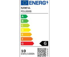 Platinet PDL888 namizna LED svetilka, 20 W, črna (LED-PL-PDL888B)