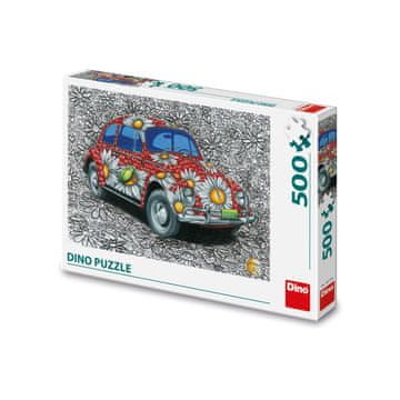 Dino Sestavljanka Poslikan VW Beetle 500 kosov