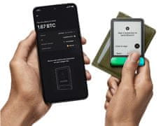 Ledger Flex denarnica za Bitcoin in druge kriptovalute, Recovery Key, zelena (flex-oxid-green-rkey-enfres)