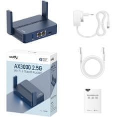 Cudy Usmerjevalnik AX3000 2,5 G Wi-Fi 6 z USB-jem