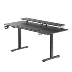 Ultradesk HIGHLANDER XXL BLACK računalniška miza, električno nastavljiva višina, 160X70 cm, 72-117 cm, črna