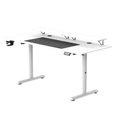 Ultradesk HIGHLANDER XXL WHITE računalniška miza, električno nastavljiva višina, 160X70 cm, 72-117 cm, bela