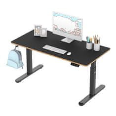 Ultradesk PULSAR otroška delovna miza, električno nastavljiva višina, 120X60 cm, 55-81 cm črna