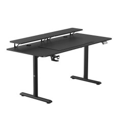 Ultradesk HIGHLANDER XXL BLACK računalniška miza, električno nastavljiva višina, 160X70 cm, 72-117 cm, črna