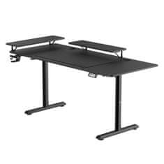 Ultradesk HIGHLANDER XXL BLACK računalniška miza, električno nastavljiva višina, 160X70 cm, 72-117 cm, črna