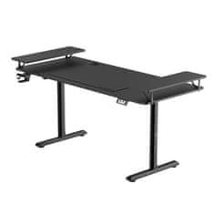 Ultradesk HIGHLANDER XXL BLACK računalniška miza, električno nastavljiva višina, 160X70 cm, 72-117 cm, črna