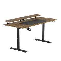 Ultradesk HIGHLANDER XXL BROWN računalniška miza, električno nastavljiva višina, 160X70 cm, 72-117 cm, rjava