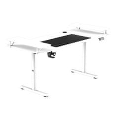 Ultradesk HIGHLANDER XXL WHITE računalniška miza, električno nastavljiva višina, 160X70 cm, 72-117 cm, bela