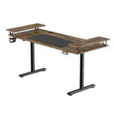 Ultradesk HIGHLANDER XXL BROWN računalniška miza, električno nastavljiva višina, 160X70 cm, 72-117 cm, rjava