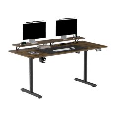 Ultradesk HIGHLANDER XXL BROWN računalniška miza, električno nastavljiva višina, 160X70 cm, 72-117 cm, rjava