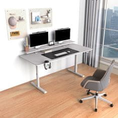 Ultradesk HIGHLANDER XXL WHITE računalniška miza, električno nastavljiva višina, 160X70 cm, 72-117 cm, bela