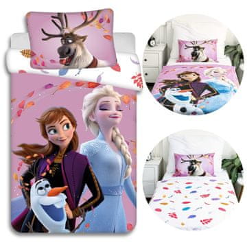 Disney DISNEY Frozen BAVLNA posteljnina z zadrgo, otroška za posteljico, 100 % bombaž, 100 x 135 cm Oeko-Tex