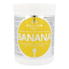 Kallos Banana maska za okrepitev suhih in poškodovanih las 1000 ml za ženske