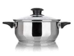 SUPER VALUE Lonec 22cm s steklenim pokrovom 3,8l iz nerjavečega jekla SUPER CENA