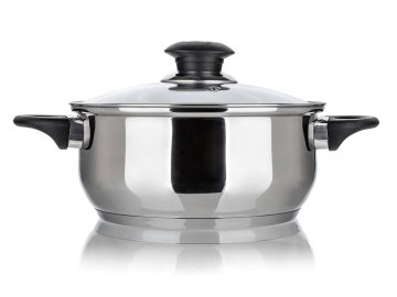SUPER VALUE Lonec 22cm s steklenim pokrovom 3,8l iz nerjavečega jekla SUPER CENA