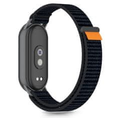 Tech-protect Nylon Stripe pašček za Xiaomi Smart Band 8 / 9 / 10, black/orange