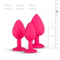 Easytoys Anal KOMPLET ANALNIH ČEPOV Easytoys With Diamond Pink