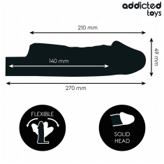 addicted toys PODALJŠEK ZA PENIS Addicted Toys Transparent 27 cm