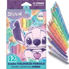 Trikotne pastelne barvice Colorino JUMBO Stitch Pastel