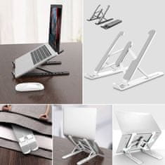Smania Zložljivo stojalo za prenosnik LappyBase - Črno | Nastavljiv nosilec za računalnik | Ergonomski nosilec za prenosnik