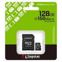 Kingston Canvas Select Plus microSD 128GB Class10 UHS-I adapter (SDCS3/128GB) spominska kartica