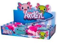 Axolotl plišasti 10 cm dvostranski/ključ - mešanica barv (zelena/vijolična, roza/svetlo roza)
